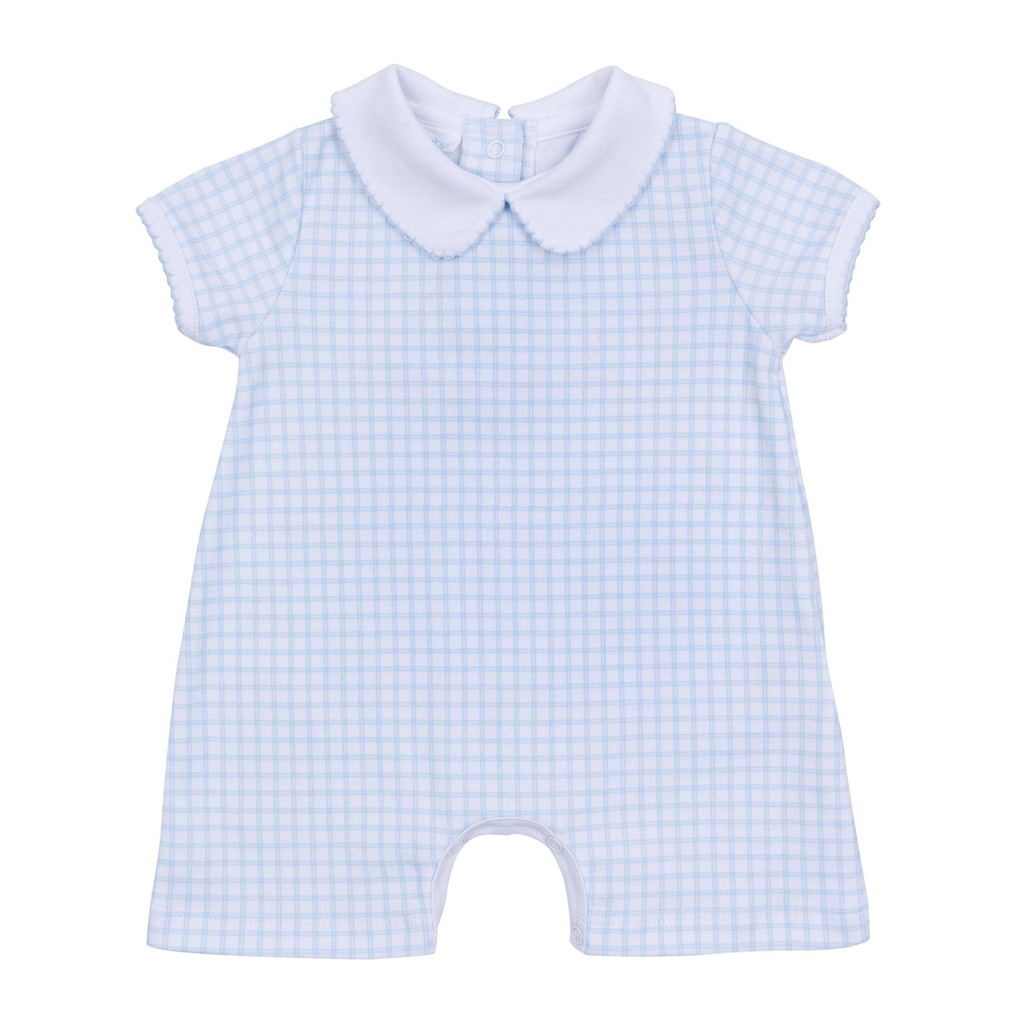 Peek-A-Boo Wishes Collared Short Playsuit - Light Blue - Magnolia Baby Boy