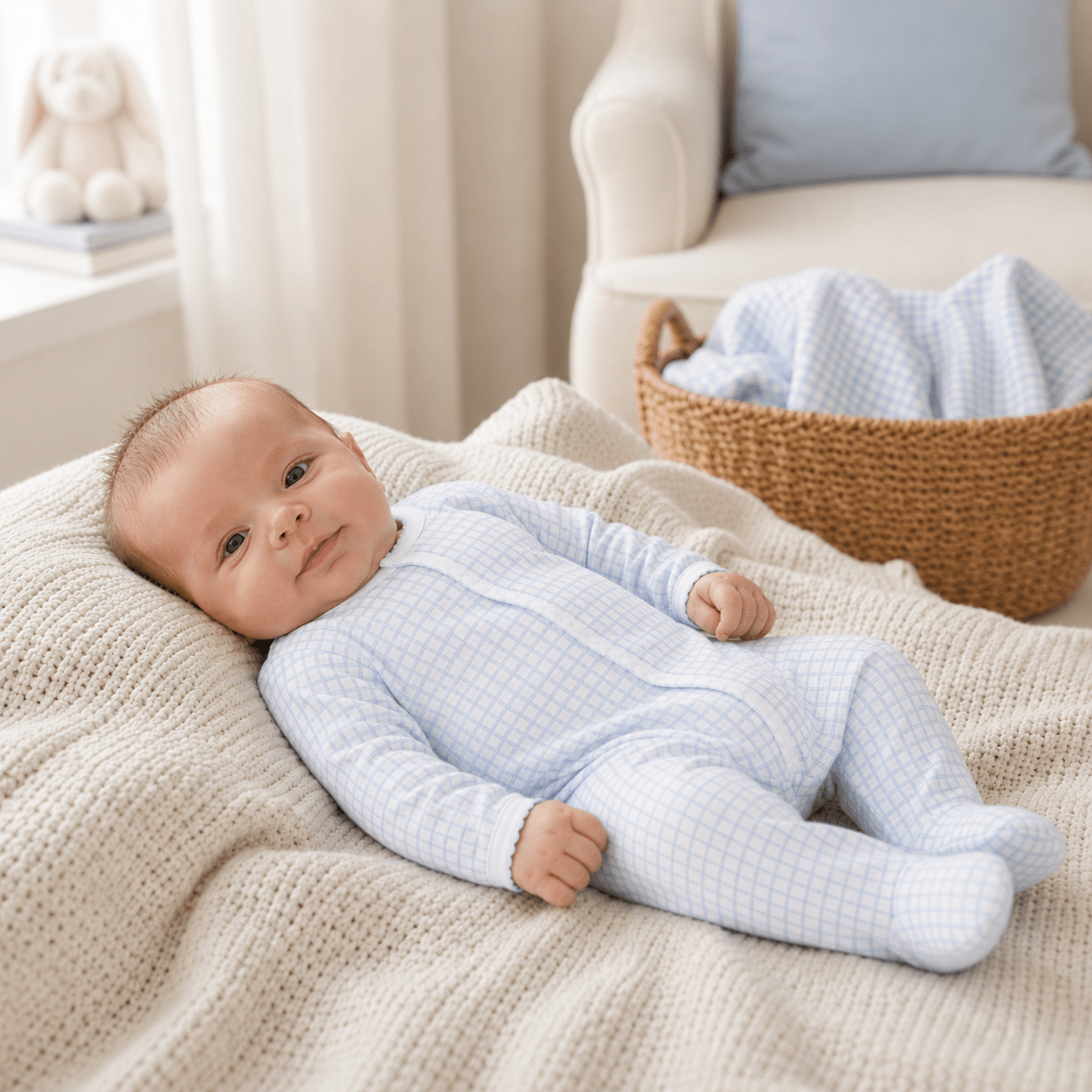 Magnolia Baby_Peek-A-Boo Wishes Footie – Light Blue_1