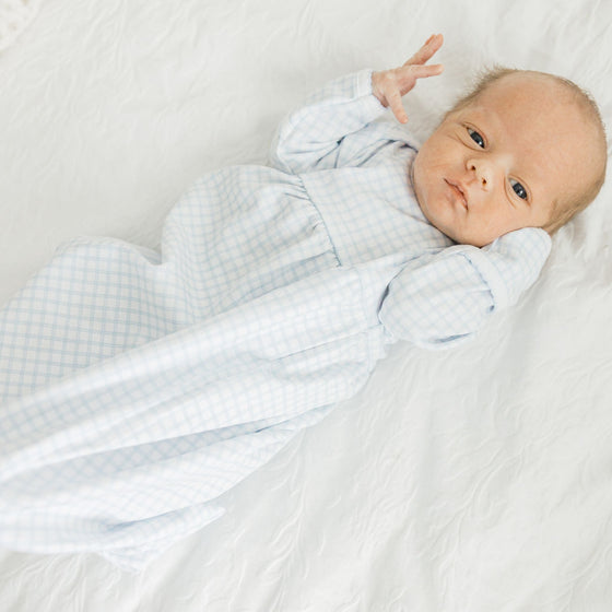 Peek - A - Boo Wishes Gown - Light Blue - Magnolia BabyGown