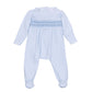 Peek-A-Boo Wishes Smocked Footie - Light Blue - Magnolia Baby Boy