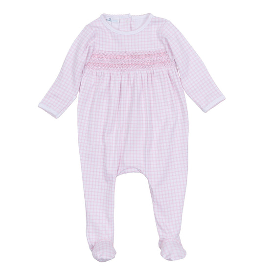 Peek - A - Boo Wishes Smocked Footie - Pink - Magnolia BabyFootie