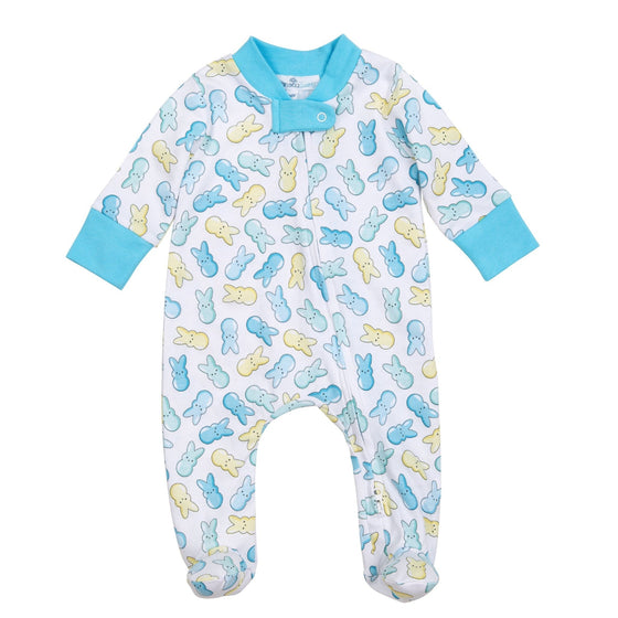 Peep - tastic! Zip Footie - Light Blue - Magnolia BabyFootie