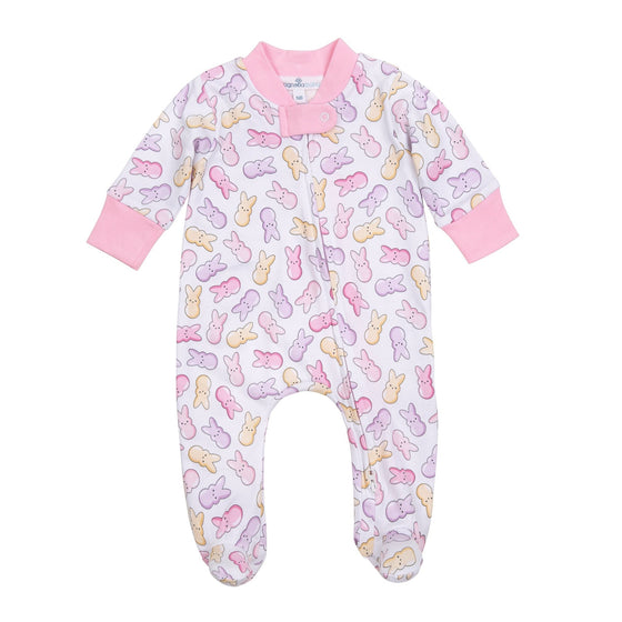 Peep - tastic! Zip Footie - Pink - Magnolia BabyFootie