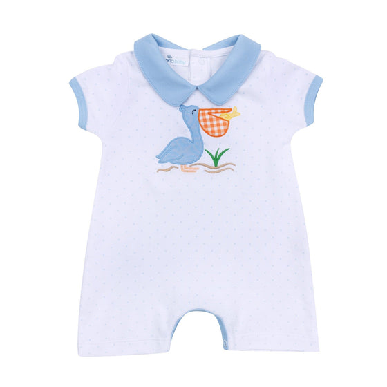 Pelican Bay Applique Collared Short Playsuit - Magnolia BabyShort Playsuit