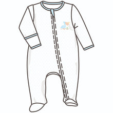  Pelican Bay Applique Zip Footie - Magnolia BabyFootie