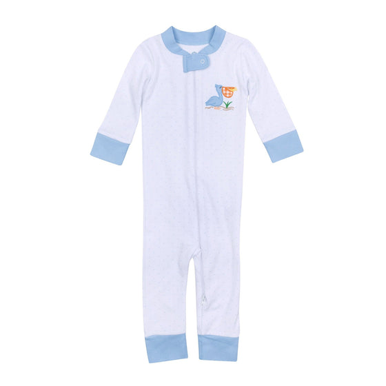 Pelican Bay Applique Zip Pajamas - Magnolia BabyZipper Pajamas