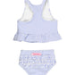 Peplum Tankini 2 - Piece Swimsuit - Periwinkle Blue Seersucker Stripe - Magnolia BabySwimsuit