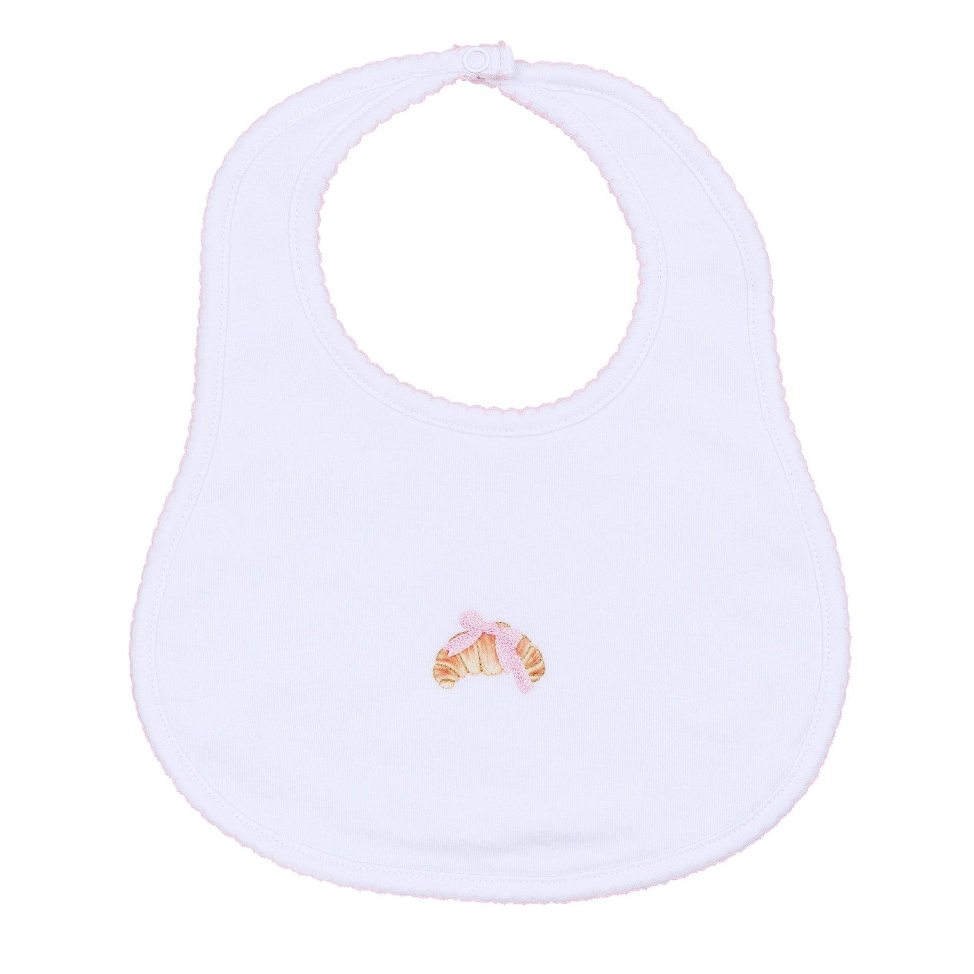 Petit Croissant Embroidered Bib - Magnolia BabyBib