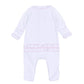Petit Croissant Embroidered Ruffle Footie - Magnolia BabyFootie