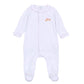 Petit Croissant Embroidered Ruffle Footie - Magnolia BabyFootie