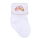 Petit Croissant Embroidered Socks - Magnolia BabySocks
