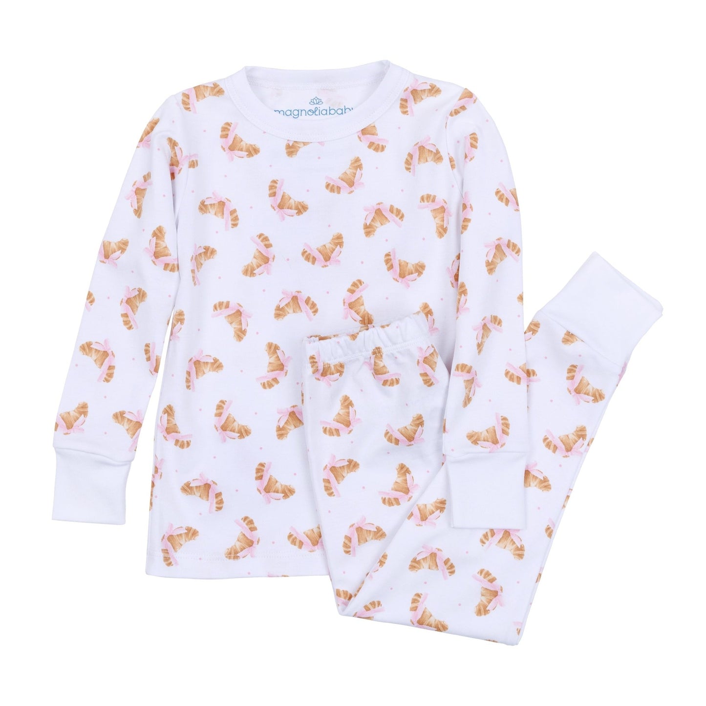 Petit Croissant Long Pajamas - Magnolia BabyLong Pajamas