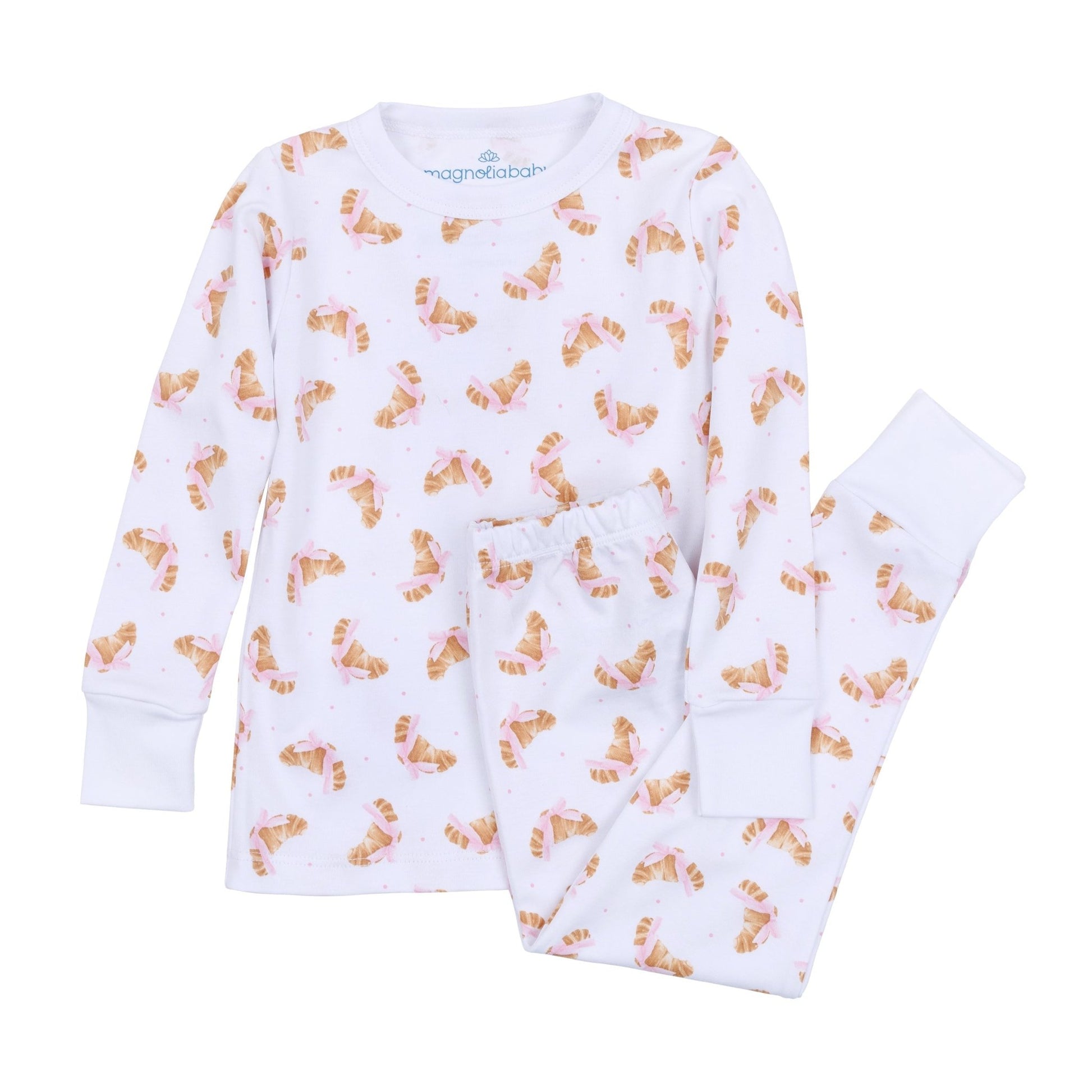 Petit Croissant Long Pajamas - Magnolia BabyLong Pajamas