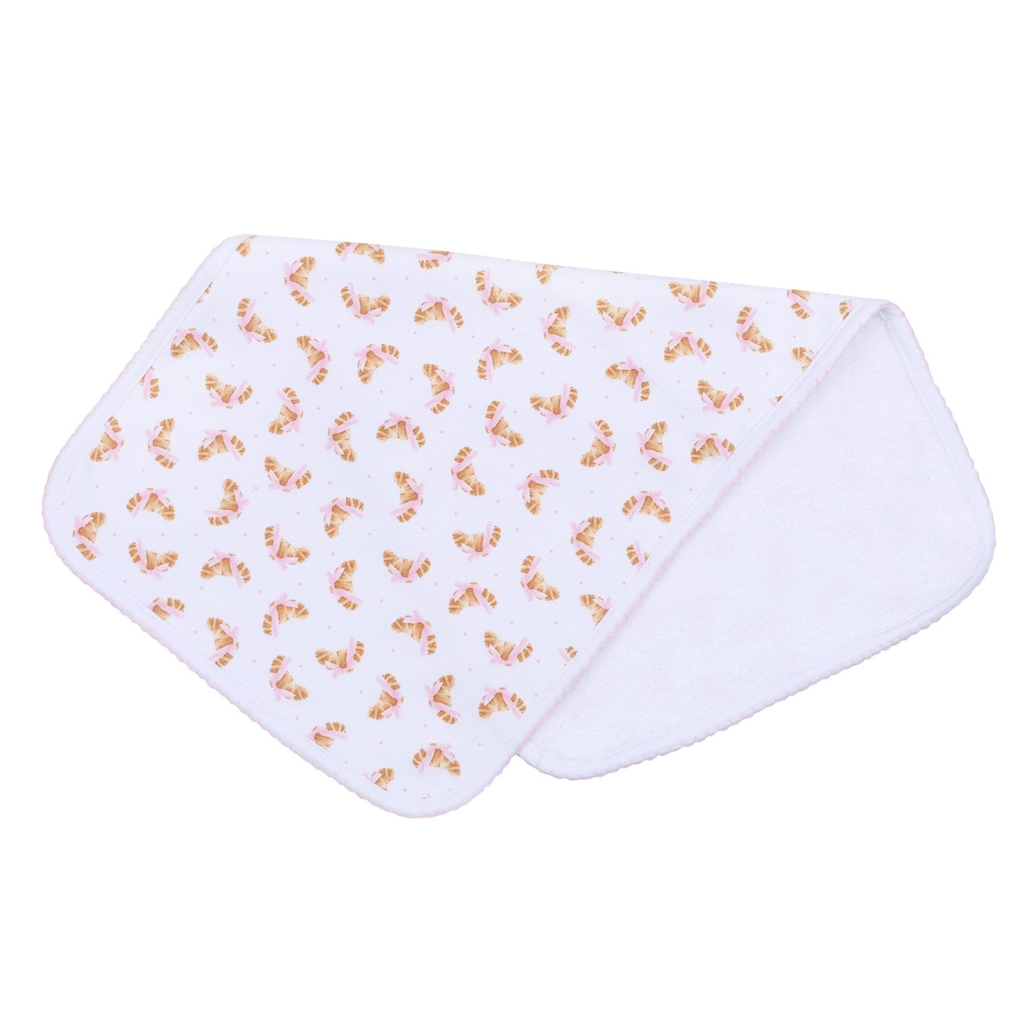 Petit Croissant Print Burp Cloth - Magnolia BabyBurp Cloth