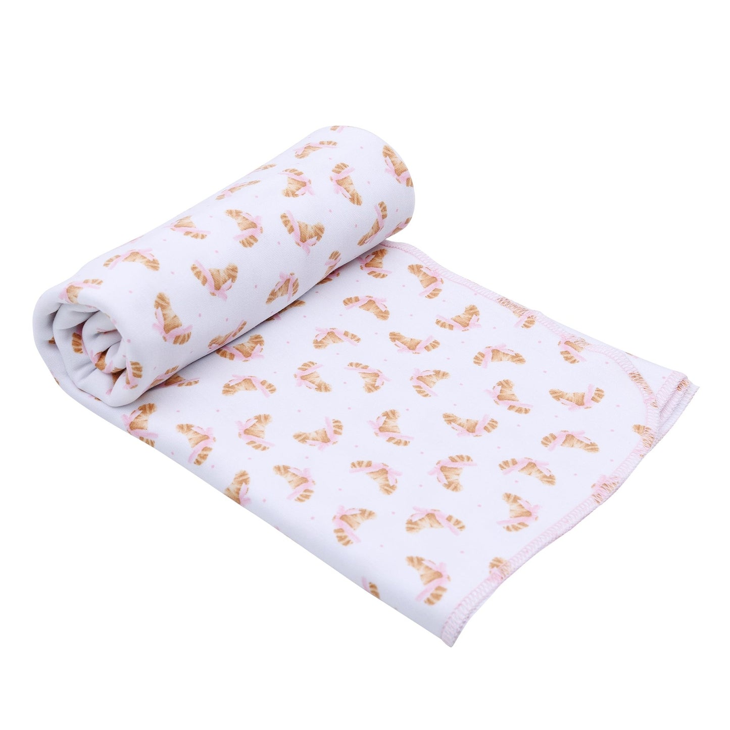 Petit Croissant Print Swaddle Blanket - Magnolia BabySwaddle Blanket
