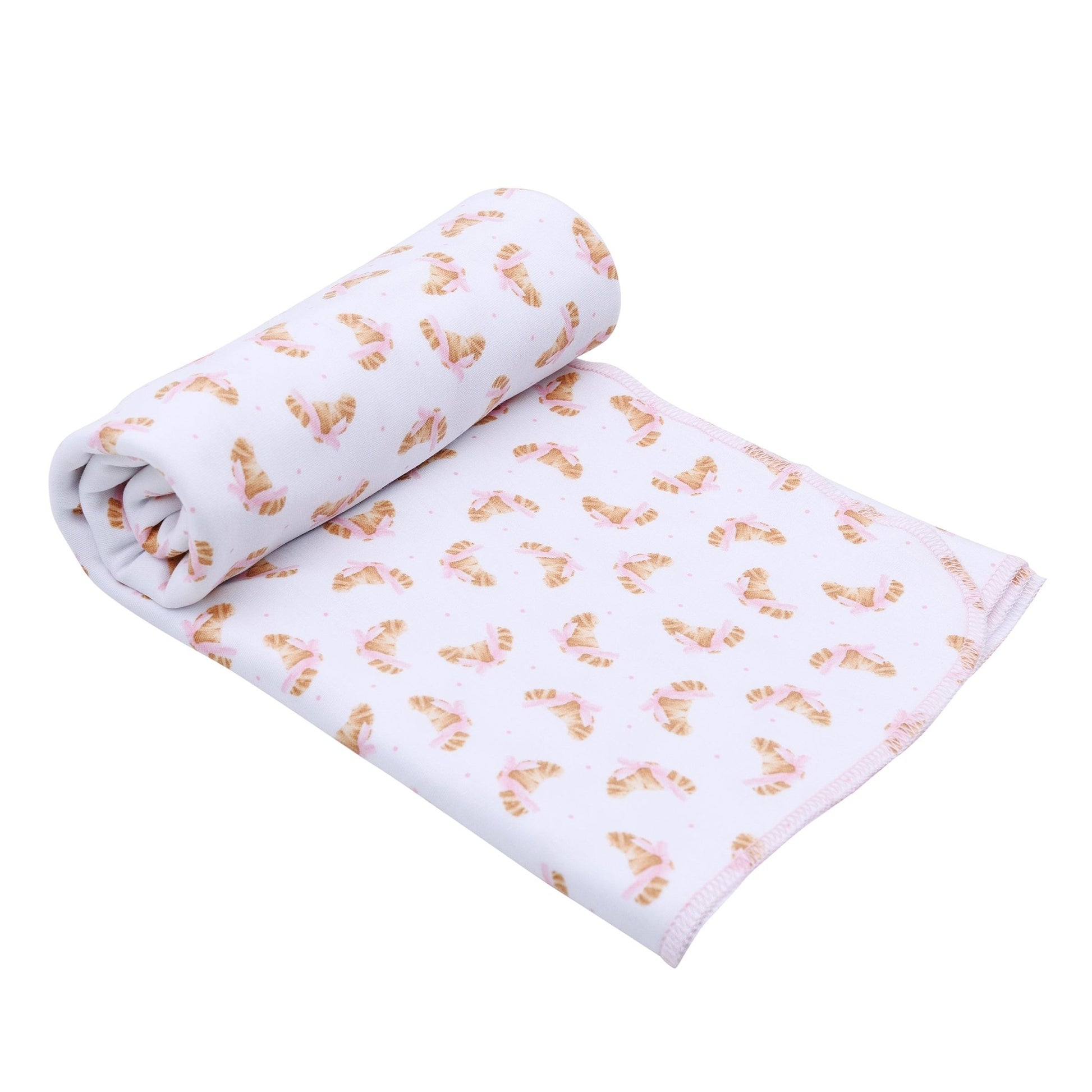 Petit Croissant Print Swaddle Blanket - Magnolia BabySwaddle Blanket