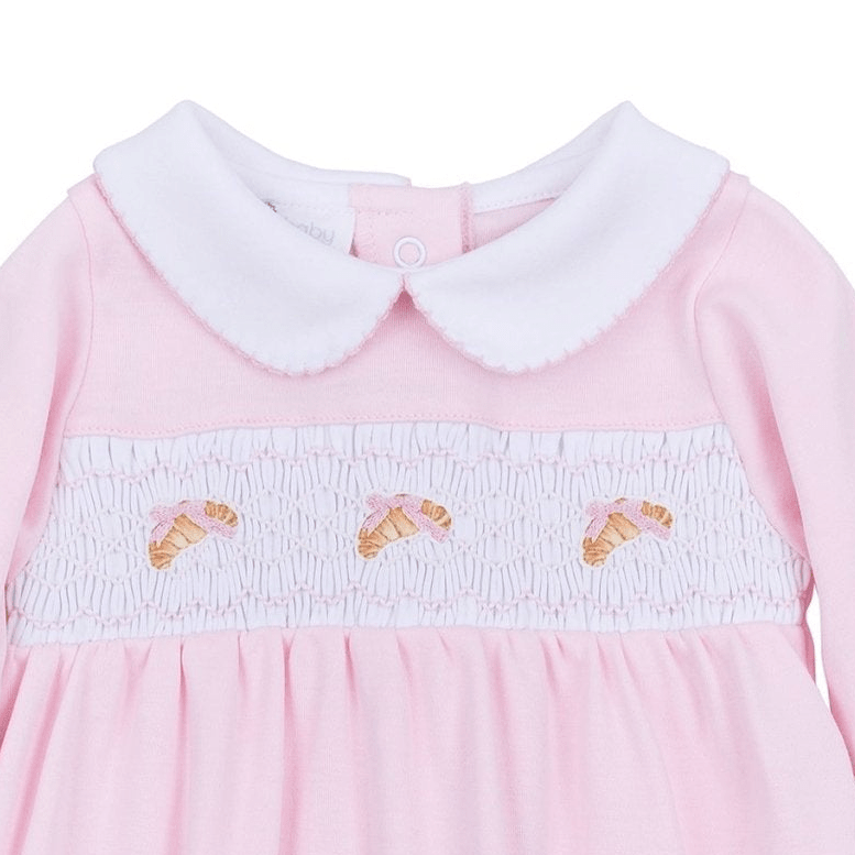Petit Croissant Smocked Footie - Magnolia BabyFootie