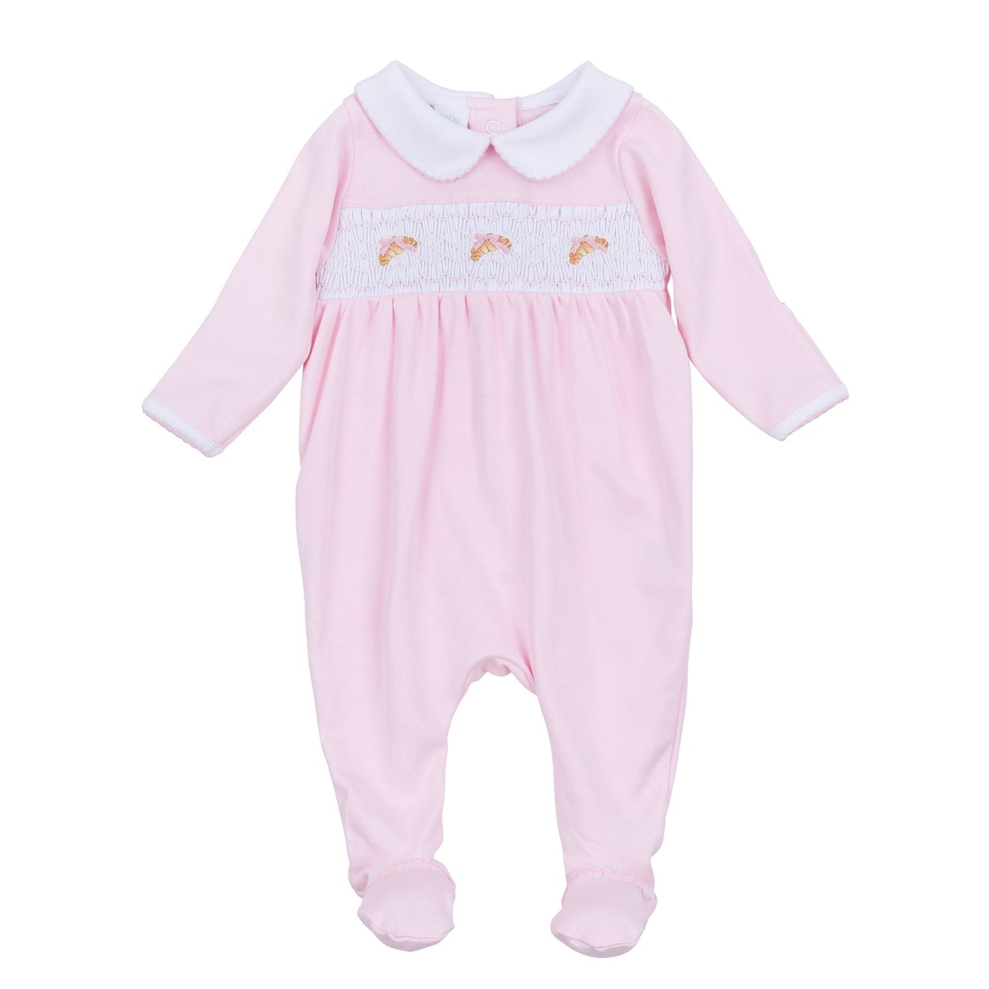 Petit Croissant Smocked Footie - Magnolia BabyFootie
