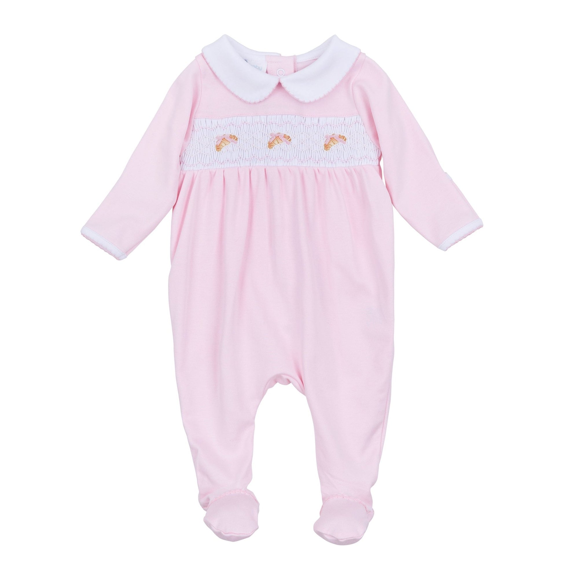 Petit Croissant Smocked Footie - Magnolia BabyFootie