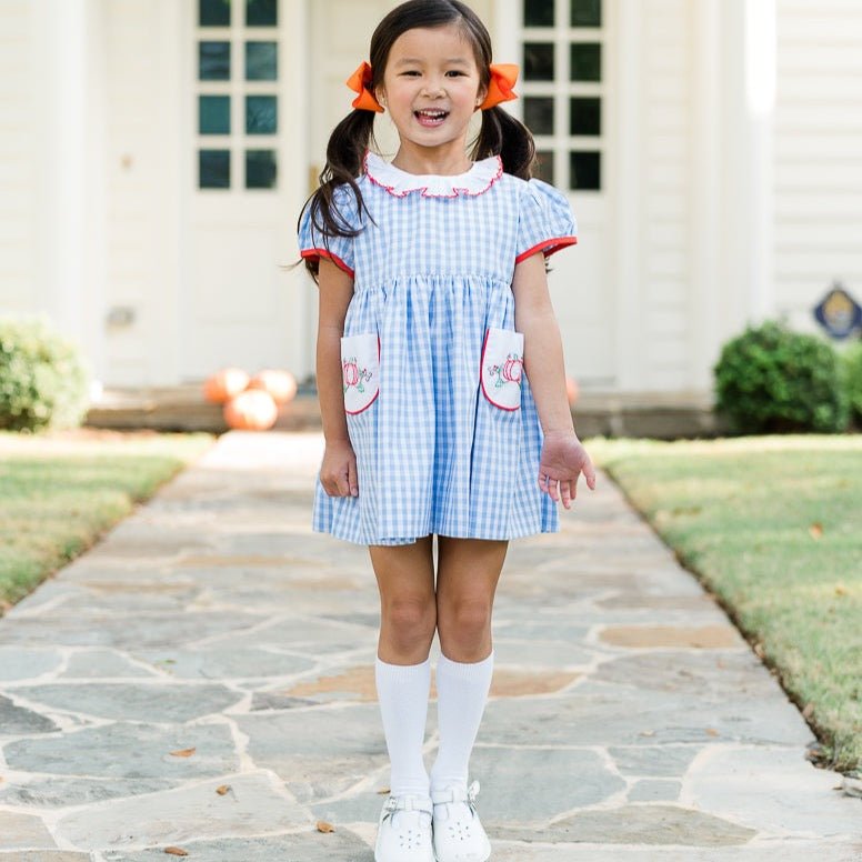 Peyton Pumpkin Pocket Dress - Magnolia BabyDress
