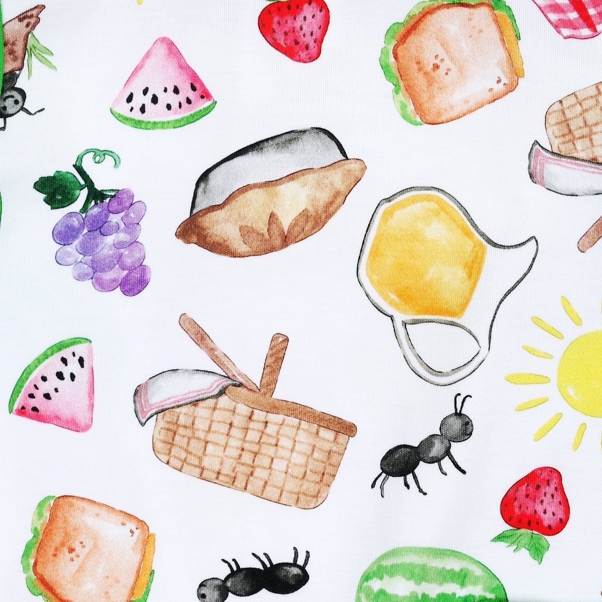 Picnic Time Girl's Short Sleeve Nightdress - Magnolia BabyNightdress