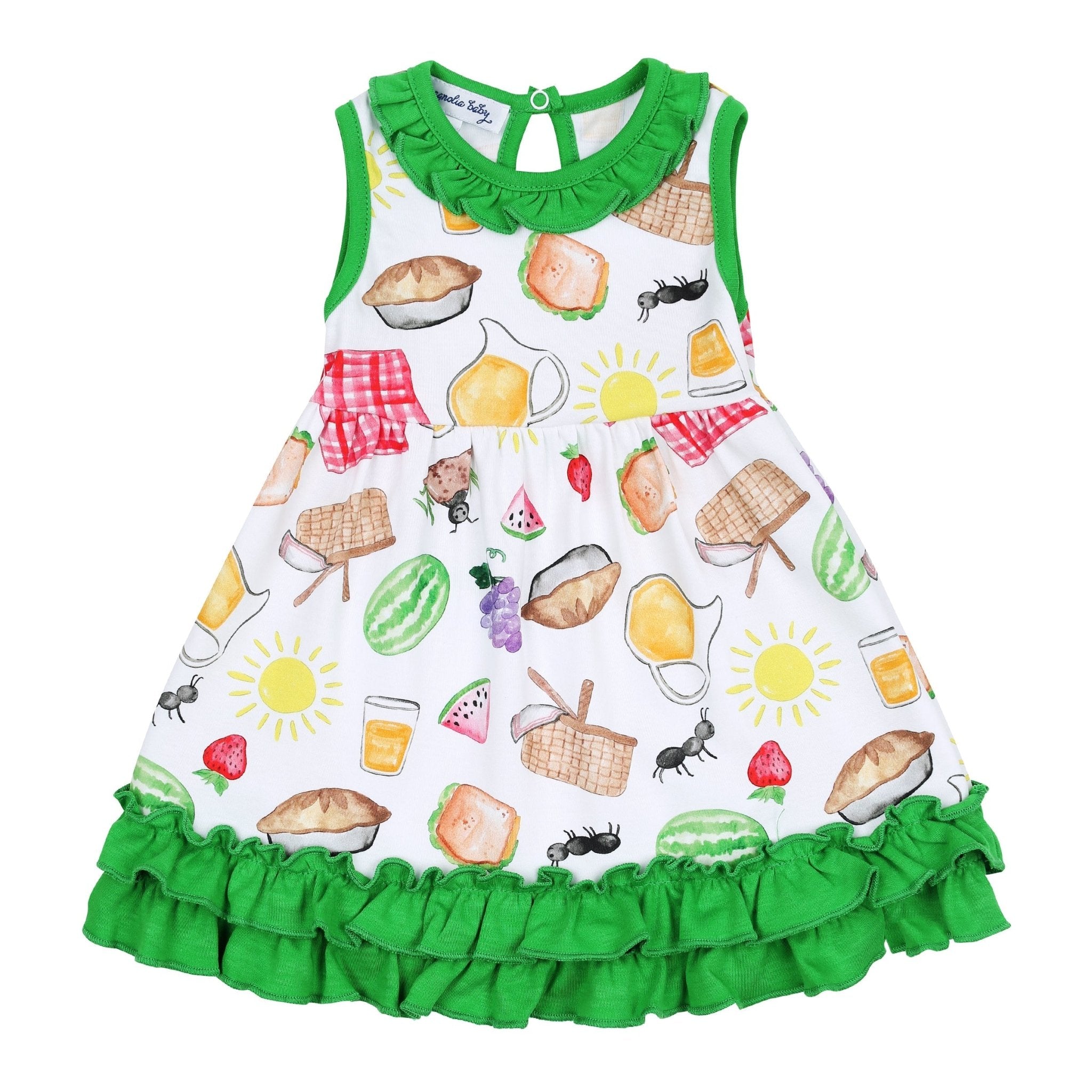Picnic Time Print Sleeveless Dress - Magnolia BabyDress