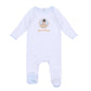 Pilgrim Pals Applique Baby's First Thanksgiving Lap Footie - Light Blue - Magnolia BabyFootie