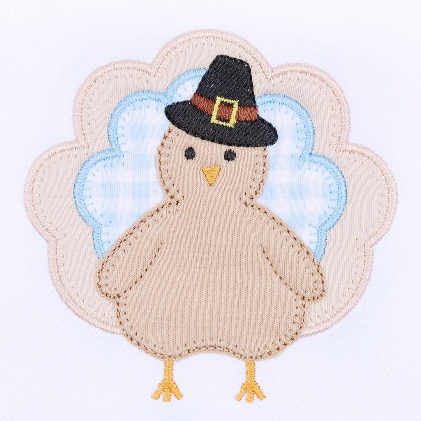 Magnolia Baby_Pilgrim Pals Applique Collared Long Sleeve Bubble - Light Blue_3