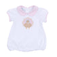 Pilgrim Pals Applique Collared Short Sleeve Bubble - Pink - Magnolia BabyBubble