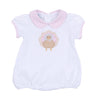 Pilgrim Pals Applique Collared Short Sleeve Bubble - Pink - Magnolia BabyBubble