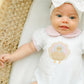 Pilgrim Pals Applique Collared Short Sleeve Bubble - Pink - Magnolia BabyBubble
