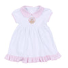 Pilgrim Pals Applique Collared Short Sleeve Dress - Pink - Magnolia BabyDress