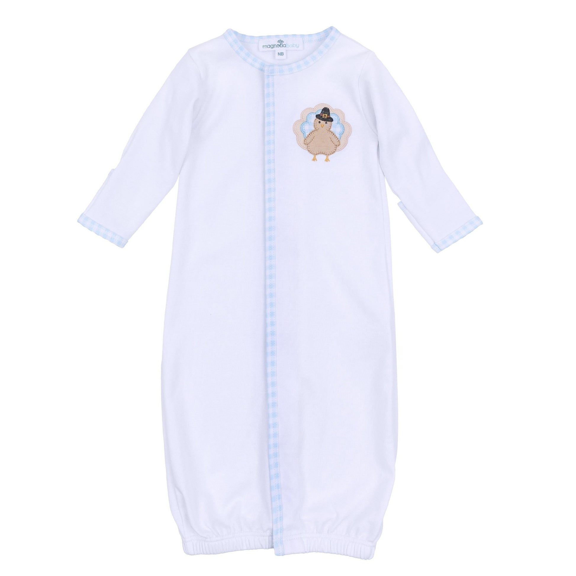Pilgrim Pals Applique Converter - Light Blue - Magnolia BabyConverter Gown
