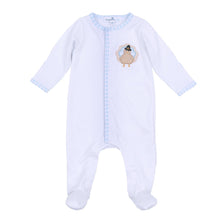  Pilgrim Pals Applique Footie - Light Blue - Magnolia BabyFootie