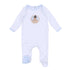 Pilgrim Pals Applique Lap Footie - Light Blue - Magnolia BabyFootie