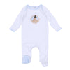 Pilgrim Pals Applique Lap Footie - Light Blue - Magnolia BabyFootie