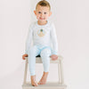 Pilgrim Pals Applique Long Pajamas - Light Blue - Magnolia BabyLong Pajamas
