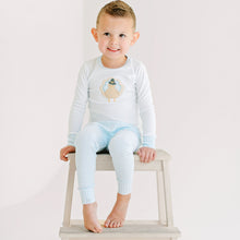  Pilgrim Pals Applique Long Pajamas - Light Blue - Magnolia BabyLong Pajamas