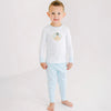 Pilgrim Pals Applique Long Pajamas - Light Blue - Magnolia BabyLong Pajamas