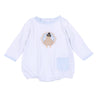 Pilgrim Pals Applique Long Sleeve Bubble - Light Blue - Magnolia BabyBubble