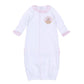 Pilgrim Pals Applique Ruffle Converter - Pink - Magnolia BabyConverter Gown