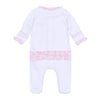 Pilgrim Pals Applique Ruffle Footie - Pink - Magnolia BabyFootie
