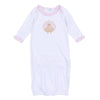 Pilgrim Pals Applique Ruffle Lap Gown - Pink - Magnolia BabyGown