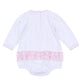 Pilgrim Pals Applique Ruffle Long Sleeve Bubble - Pink - Magnolia BabyBubble