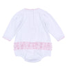 Pilgrim Pals Applique Ruffle Long Sleeve Bubble - Pink - Magnolia BabyBubble