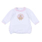 Pilgrim Pals Applique Ruffle Long Sleeve Bubble - Pink - Magnolia BabyBubble