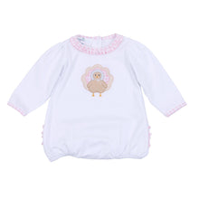  Pilgrim Pals Applique Ruffle Long Sleeve Bubble - Pink - Magnolia BabyBubble