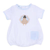 Pilgrim Pals Applique Short Sleeve Bubble - Light Blue - Magnolia BabyBubble