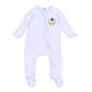 Pilgrim Pals Applique Zip Footie - Light Blue - Magnolia BabyFootie