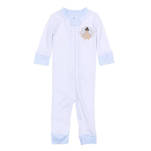  Pilgrim Pals Applique Zip Pajamas - Light Blue - Magnolia BabyZipper Pajamas